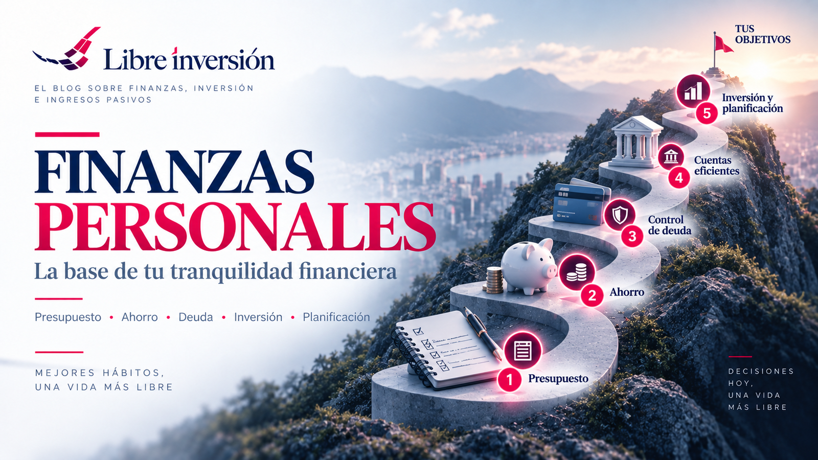 Finanzas personales: presupuesto, ahorro, deuda, protección, planificación e inversión
